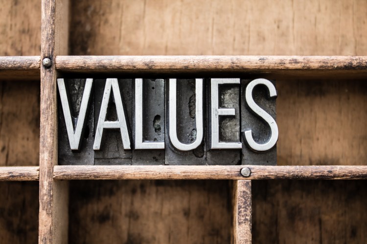 Values Vintage Letterpress Type in Drawer